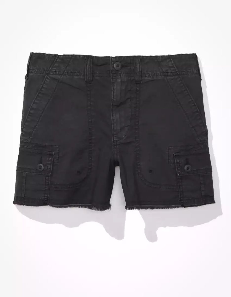 Shorts American Eagle AE Snappy Stretch '90s Boyfriend Cargo Noir Femme | NXZ-27265936